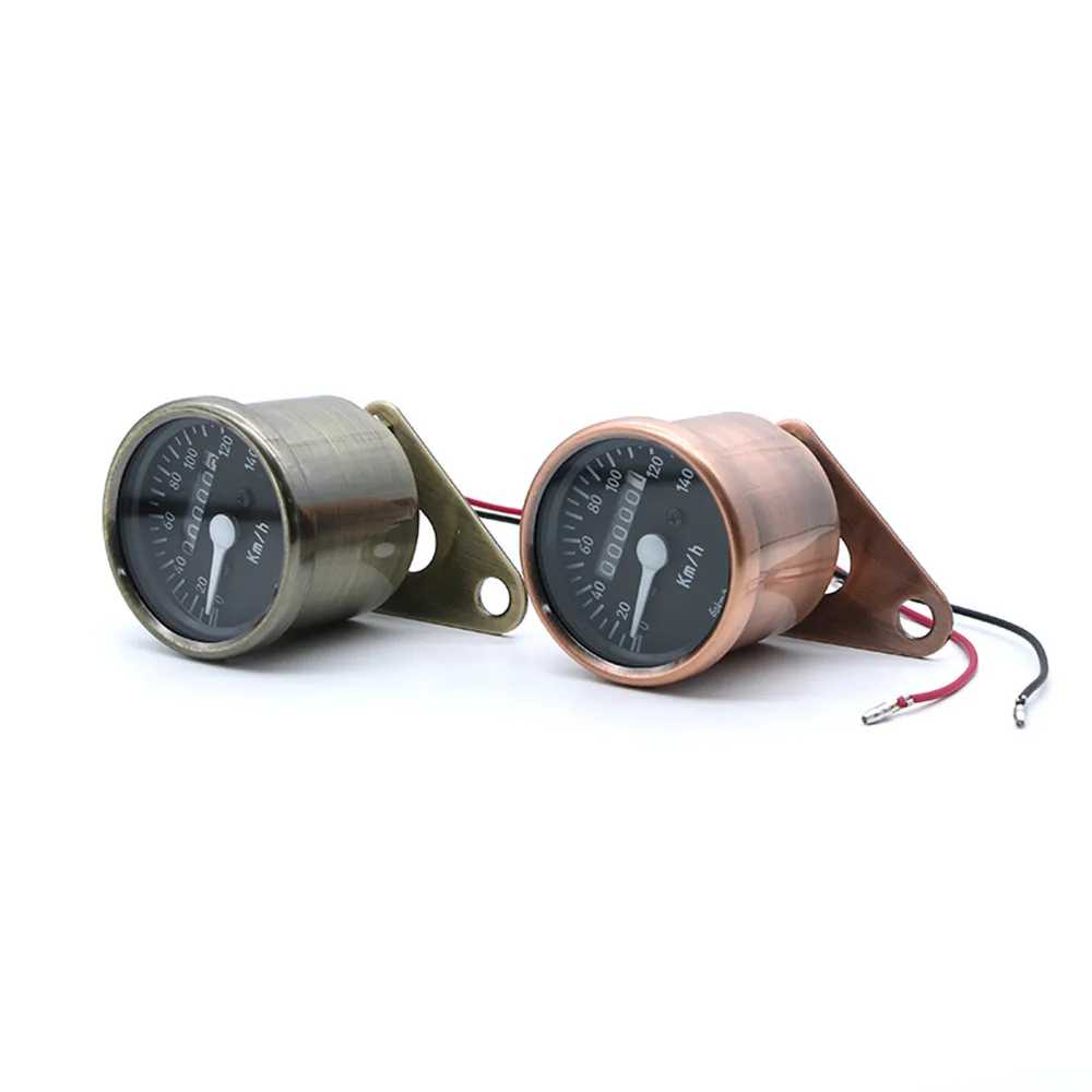 Universal DC 12V Motorcycle Speedometer Odometer LED Speed Meter Gauge Motorbike Instrument km/h CAFE RACER | Автомобили и