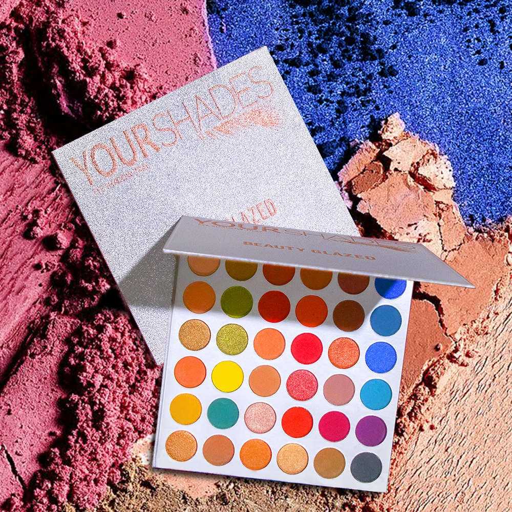 Beauty Glazed 36 цветов тени для век Палетка хайлайтер мерцающий пигмент макияжа