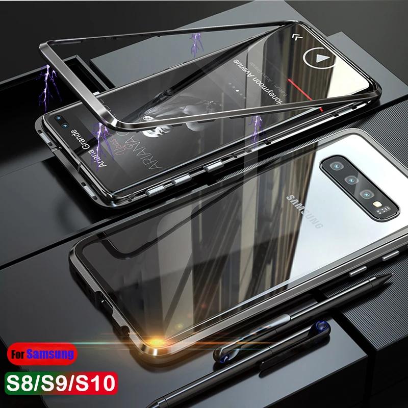 360 магнитный чехол для samsung galaxy s10 plus lite телефона задняя крышка s 10 light s10plus s10lite