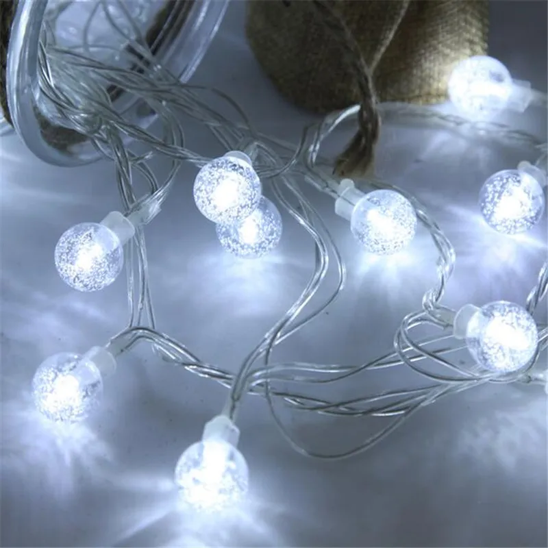 Память 50LED лампочка хрустальный шар гирлянда 10 м Фея Глобус настольная лампа для