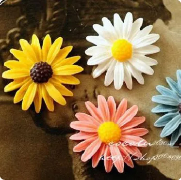 

Newest~27mm Resin Sunflower mix colors, Resin pendants,resin cameo vintage pendants,DIY fashion resin beads jewelry