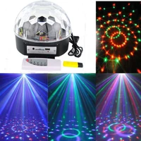 mp3 remote control led rgb crystal magic ball effect light for stage party disco dj bar lighting euus adapter ac110v 240v