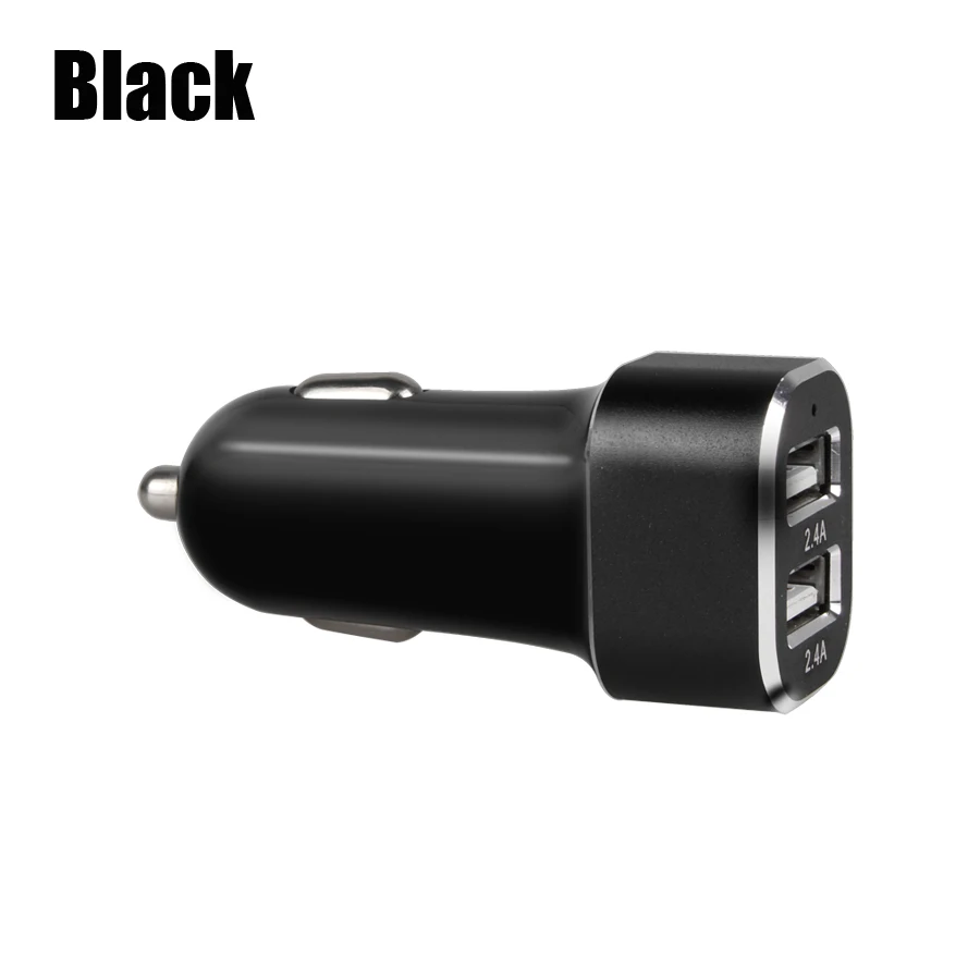 Universal black Sumpk двойной зарядное устройство USB 4.8A мини универсальное-Быстрое Автомобильное зарядное устройство для путешествий, походная Зарядка для телефона iphone 6 7 8 для samsung Xiaomi - Тип штекера: Universal black