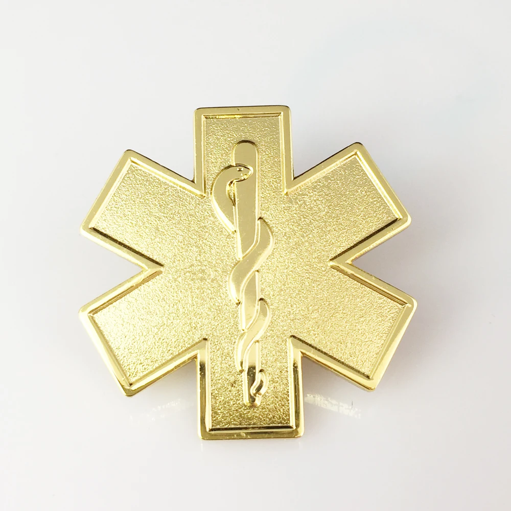 Медсестры медсестры с золотым покрытием цветной звездой жизни кнопка-бабочка (10