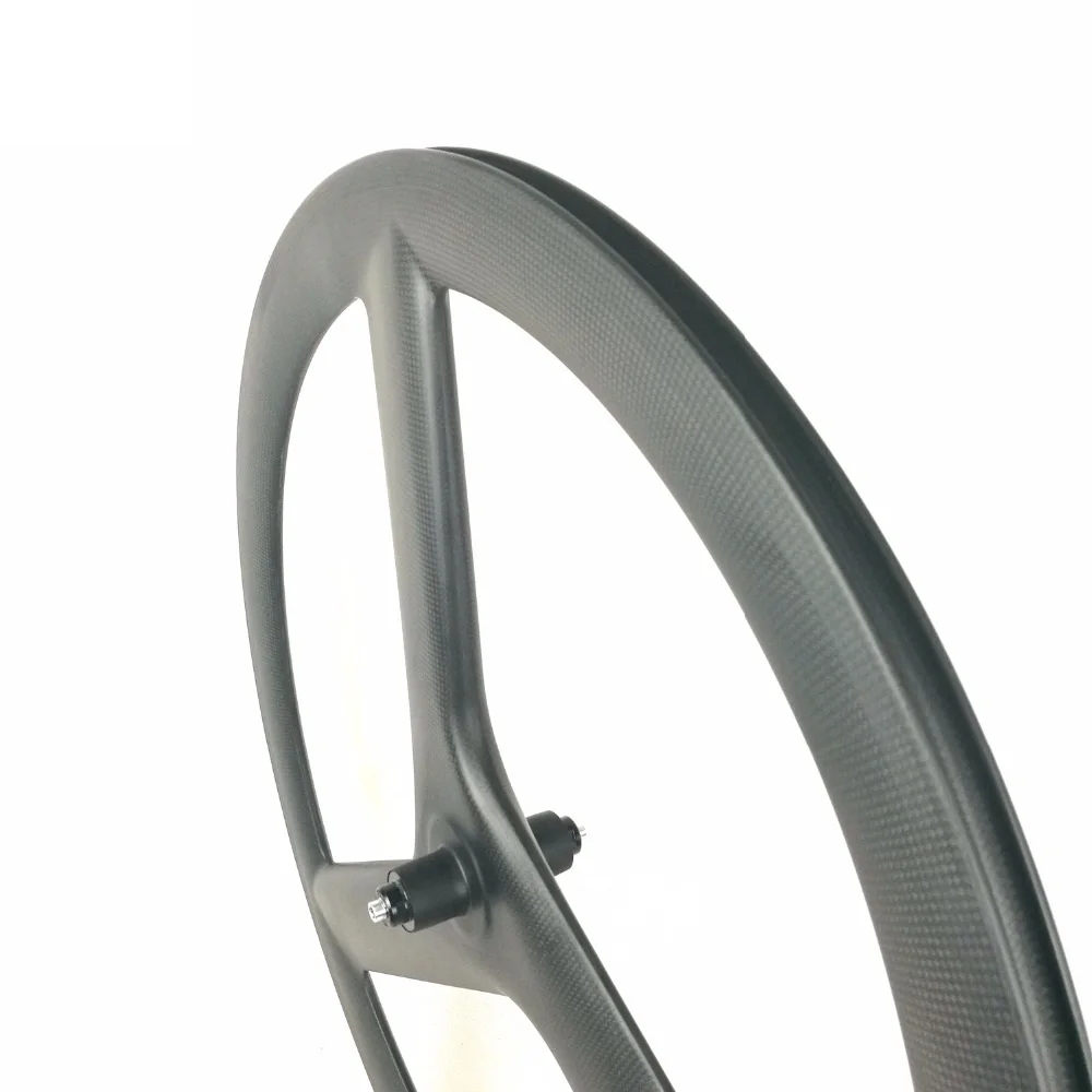 Углеродные колеса CarbonWheel с фиксированной передачей 3 Спицы 700c 3k UD матовые