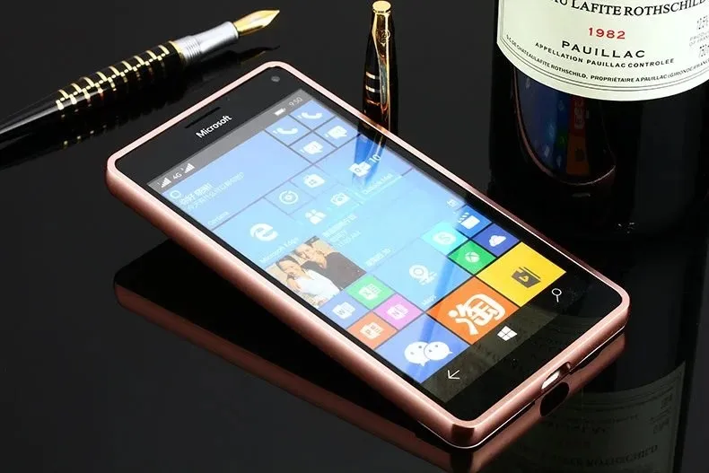Зеркальный чехол на заднюю панель для microsoft Nokia Lumia 950 5," 950xl, Комплект алюминиевых металлических рамок, популярный чехол для телефона s для Lumia 950 XL 5,7"