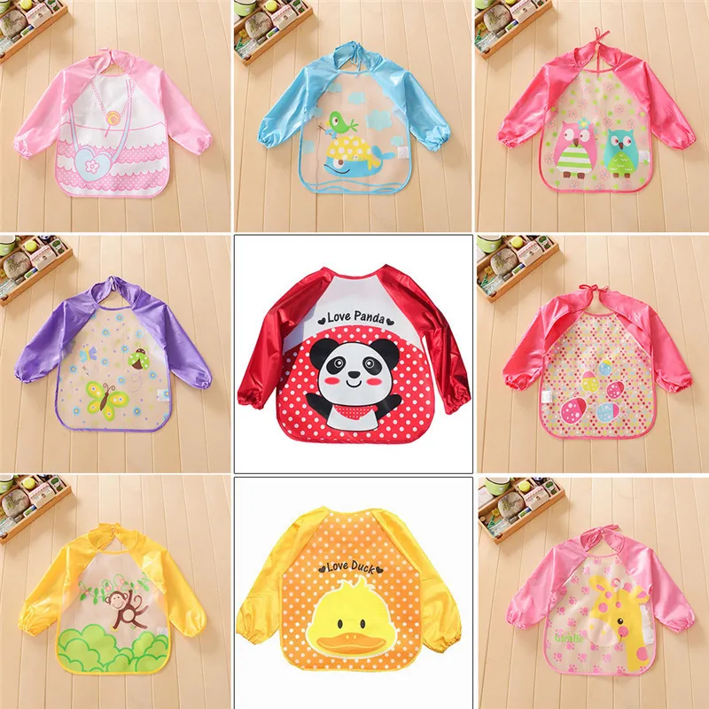 Новинка детский нагрудник Детский водонепроницаемый с длинным рукавом