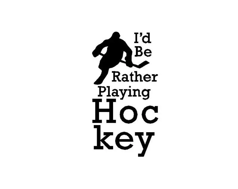 

Q009 I 'd rather be playing Hockey Wall art Stickers living room Decoration Free Shipping