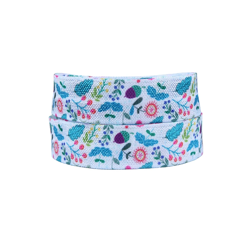 

Flora Ribbons 50 yards per lot 5/8" fold over elastic for hair ties