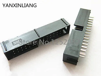 10 шт. 2 54 мм 2x15 DC3 30 контактный прямой Штекерный корпус PCB IDC разъем|box header connector|box