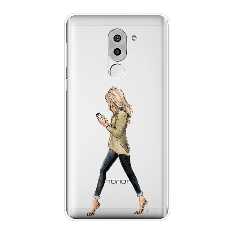 Чехол для телефона из ТПУ Huawei Honor 6 5A 4X 5X 6X мягкий силиконовый Черный дорожный