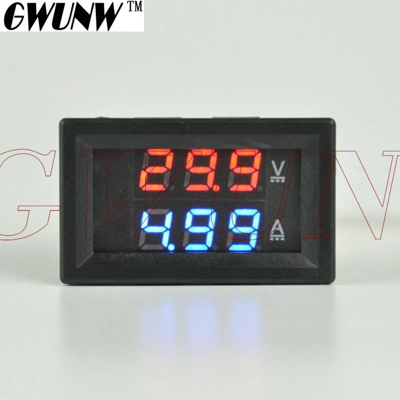 Цифровой амперметр постоянного тока GWUNW BY32A 0 30 в 5A измеритель светодиодный