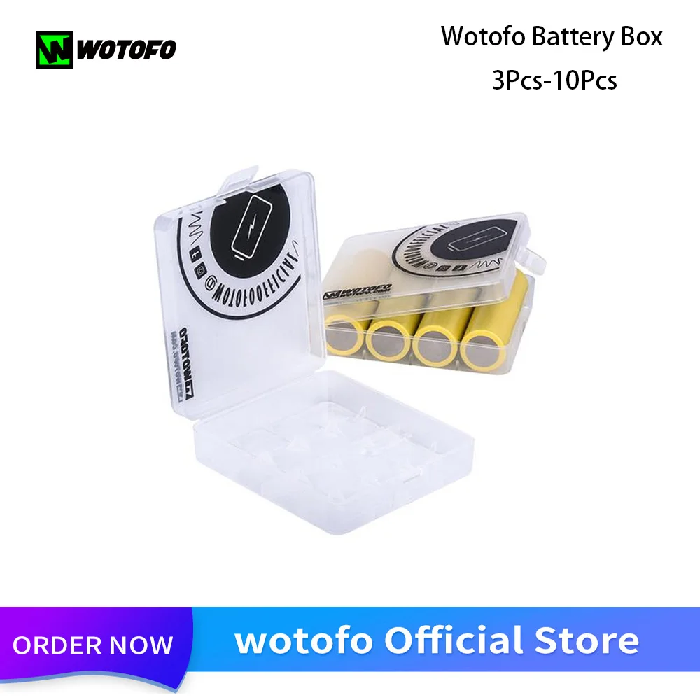 3 шт. 10 коробка для аккумуляторов Wotofo пластиковый чехол держатель хранения Крышка