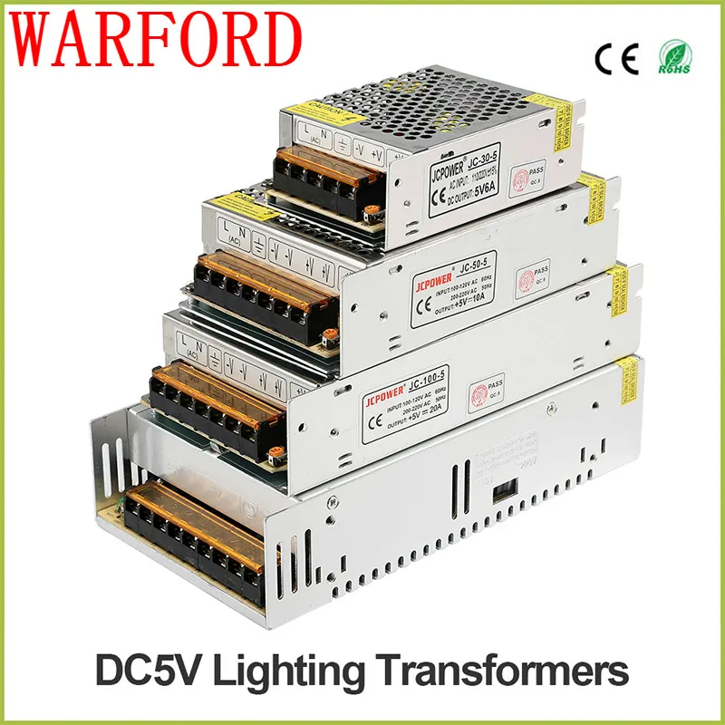 Новинка 5 V 2A/3A/4A/5A/6A/8A/10A/12A/20A/30A/40A/60A переключатель светодиодный Питание