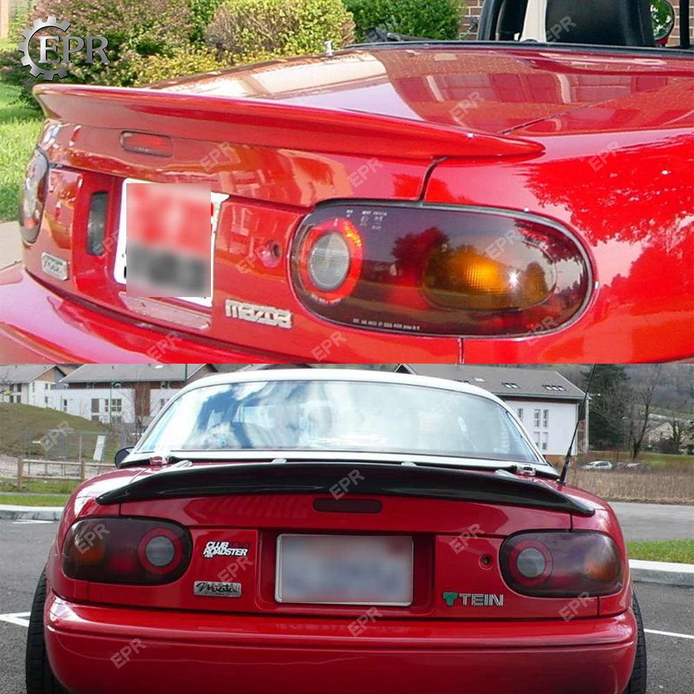 Для Mazda MX5 на MK1 Miata FRP Тип 2 Ducktail Стекло волокно задний спойлер автомобиля настройки часть для отделки Miata MK1 Стекловолоконный ствол крыло для губ