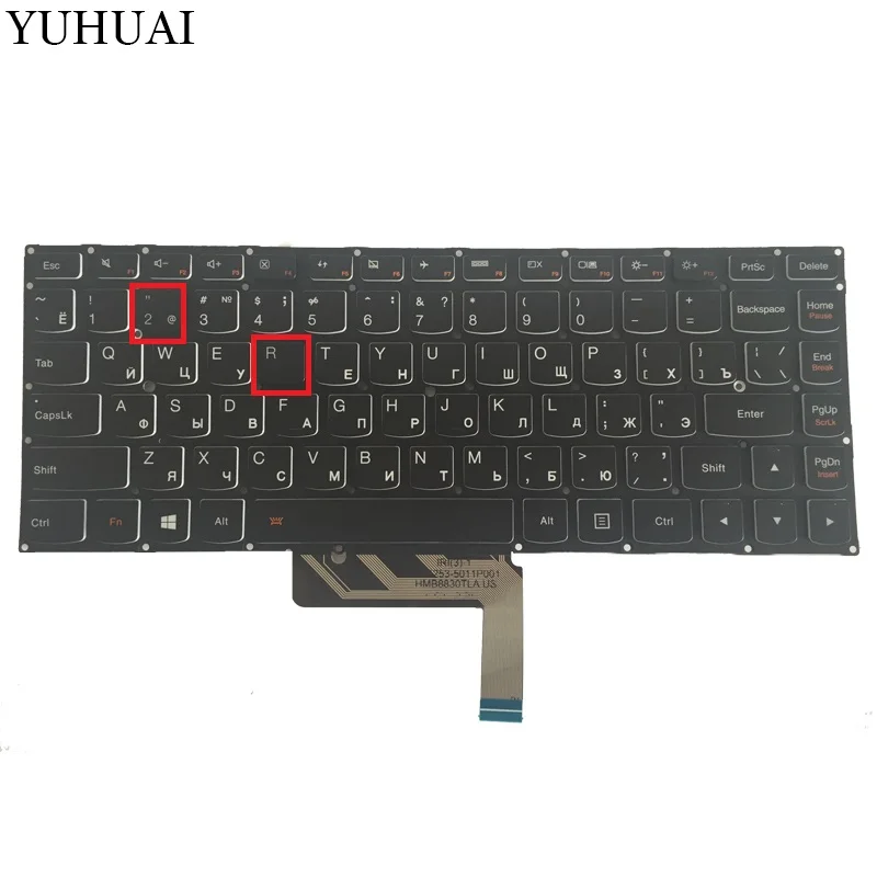 Новая русская клавиатура для Lenovo ThinkPad Yoga 4 PRO 900 с подсветкой RU Клавиатура