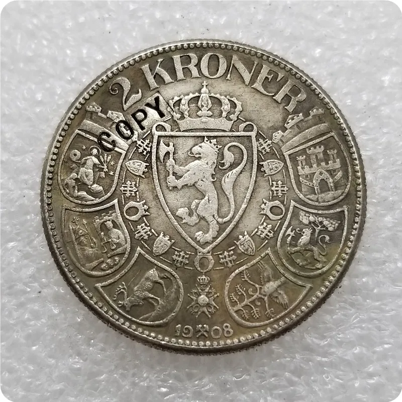 Копии монет 2 Kroner - Haakon VII Норвегия 1908-1916 | Дом и сад