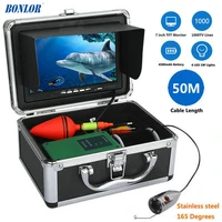 50m extension cable fish finder with color ccd hd 1000tvl underwater fishing video camera 7inch color tft monitor anti sun cover