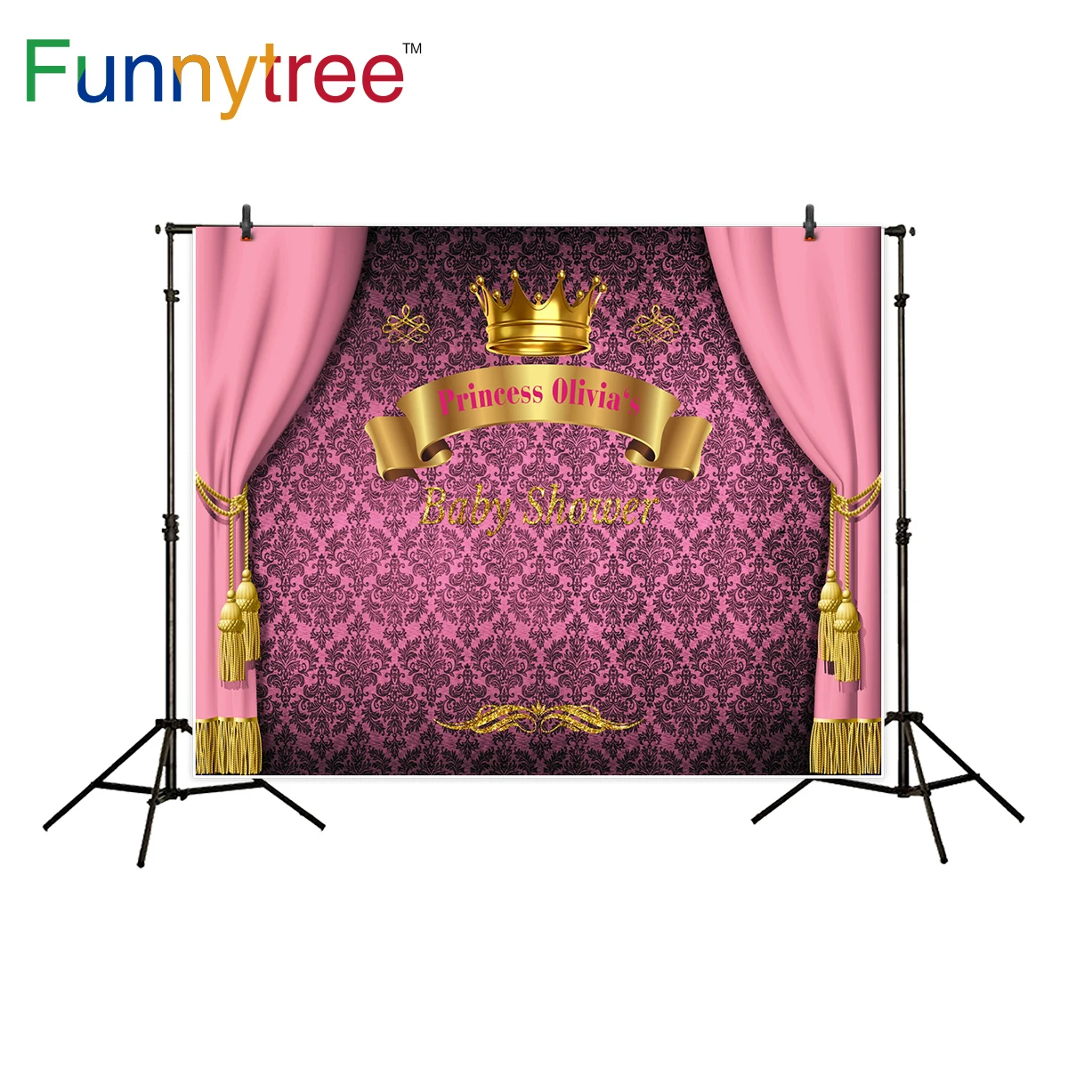 Фон Funnytree для дня рождения принцессы десертного стола Дамасская Корона