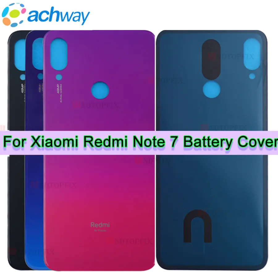 Новая задняя крышка батарейного отсека для Redmi Note 7 Pro заднее стекло Xiaomi Крышка с