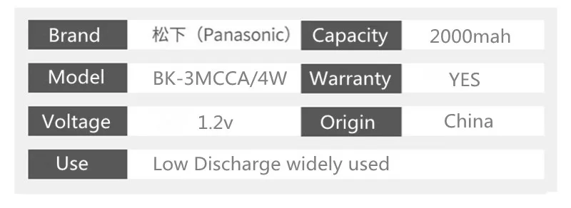 Panasonic 4 шт AA Аккумуляторная батарея 1,2 v 2000mAh предварительно заряженные Ni-MH батареи для вспышки камеры/игрушки/пульт дистанционного управления