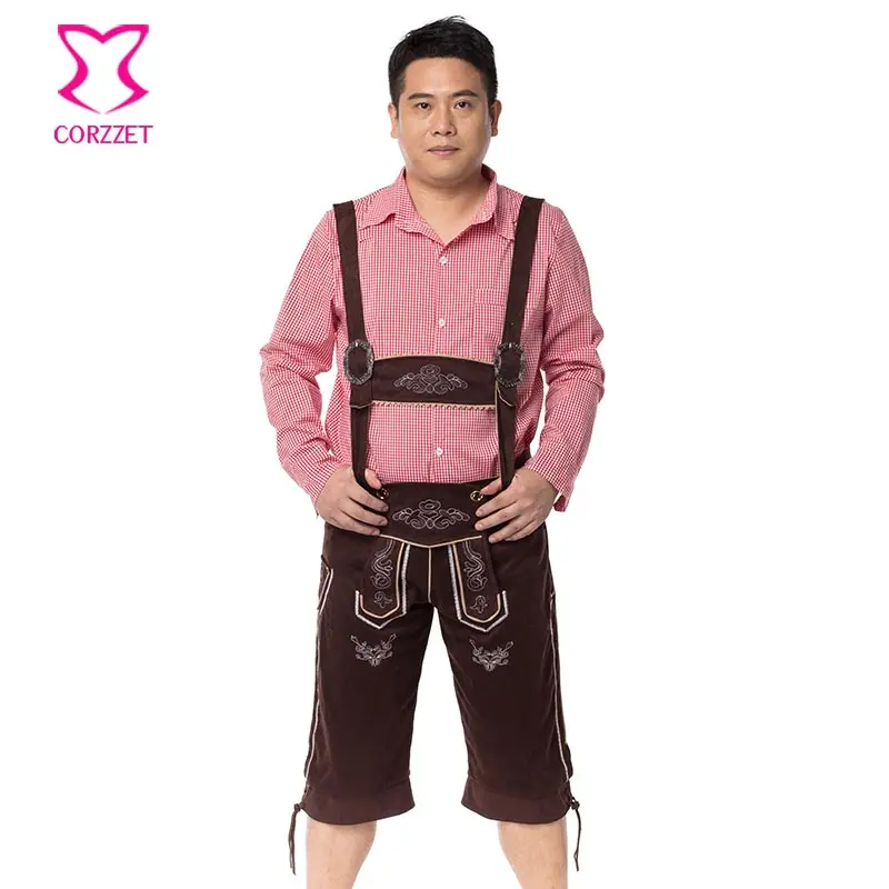 Костюм для мужчин Corzzet немецкий костюм косплея Хэллоуина коричневый с