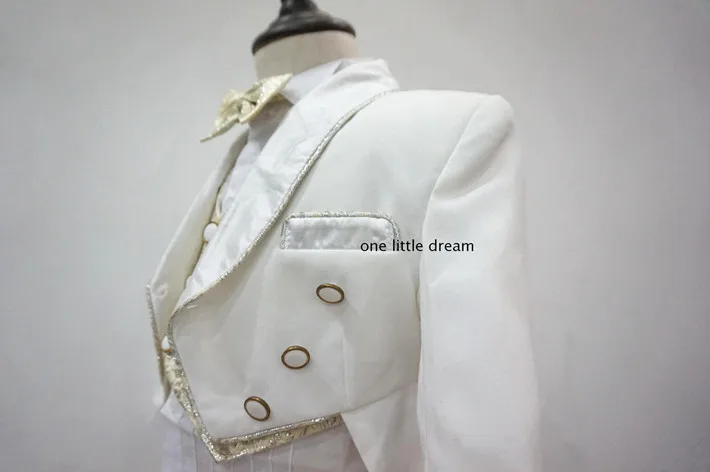 BBWOWLIN Toddler Winter Clothes Swallowtail Tuxedo Suit White Black 5pcs for 1-4T Baby Boy Christmas Outfit Thanksgiving 101 |