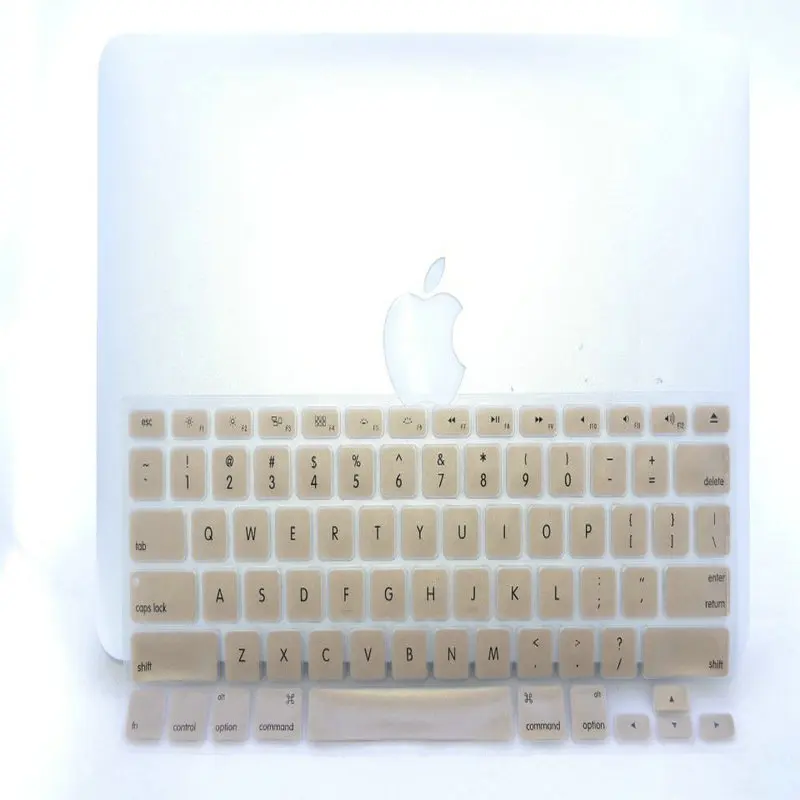 Новое поступление золотой силиконовый чехол для ноутбука США Macbook Air Pro Retina 13 15