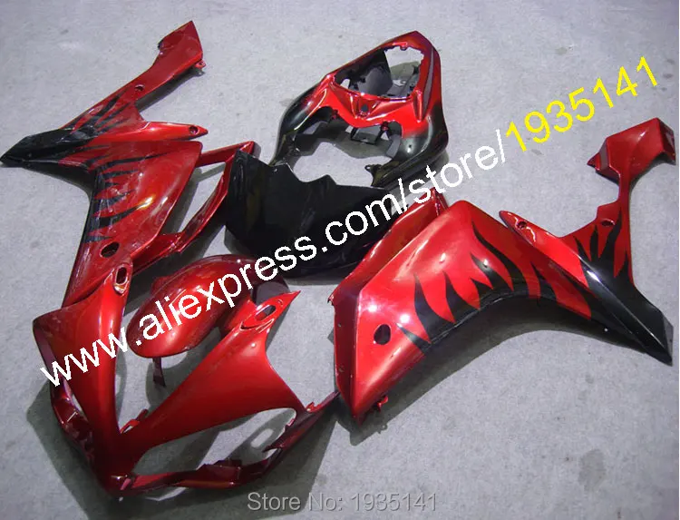 

Bodywork Cowling kit For Yamaha YZF R1 2007 2008 YZF-R1 07 08 YZF1000 Red Black Motorcycle Fairing(Injection molding)