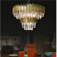 free shipping bronze color crystal chandelier nordic pendant lamp lustre de crystallustres de cristal pendant lamp lighting
