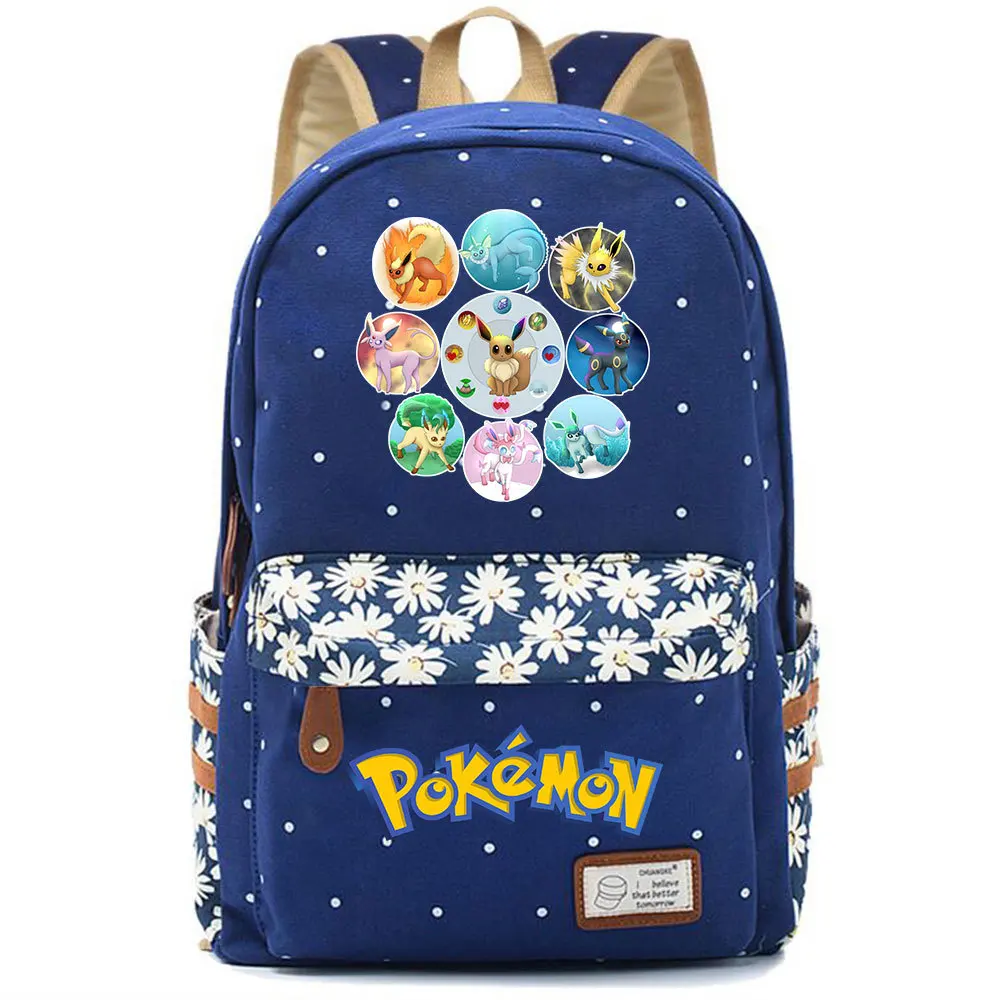 Evee Evoli сумка рюкзак цветок точка сумка с цветочным узором школьная Подростковая Студенческая книга путешествия ноутбук для девочек мальчиков Mochila