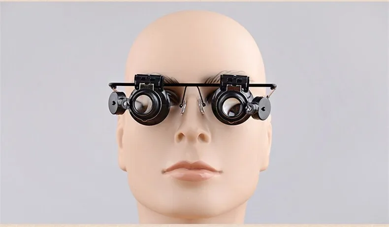 20X Бинокулярные стоматологические лупы для ремонта часов Стиль с светодиодный