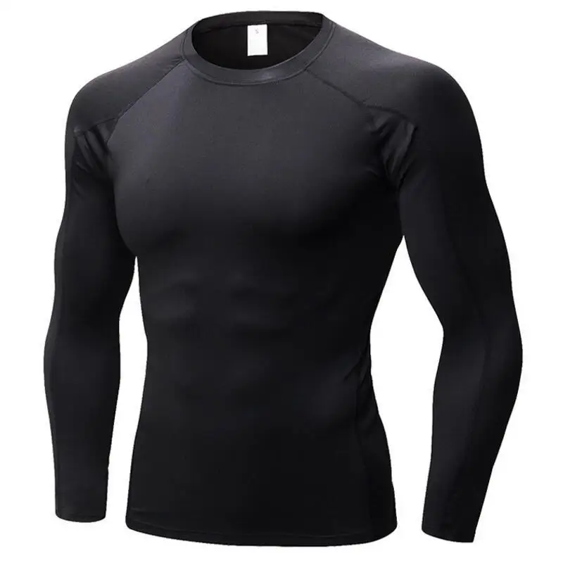 2018 New Running T-shirts Quick Dry Compression Shirts Fitness Tights Gym Sportswear Basketball Men Sports T-Shirt Bodybuilding | Спорт и