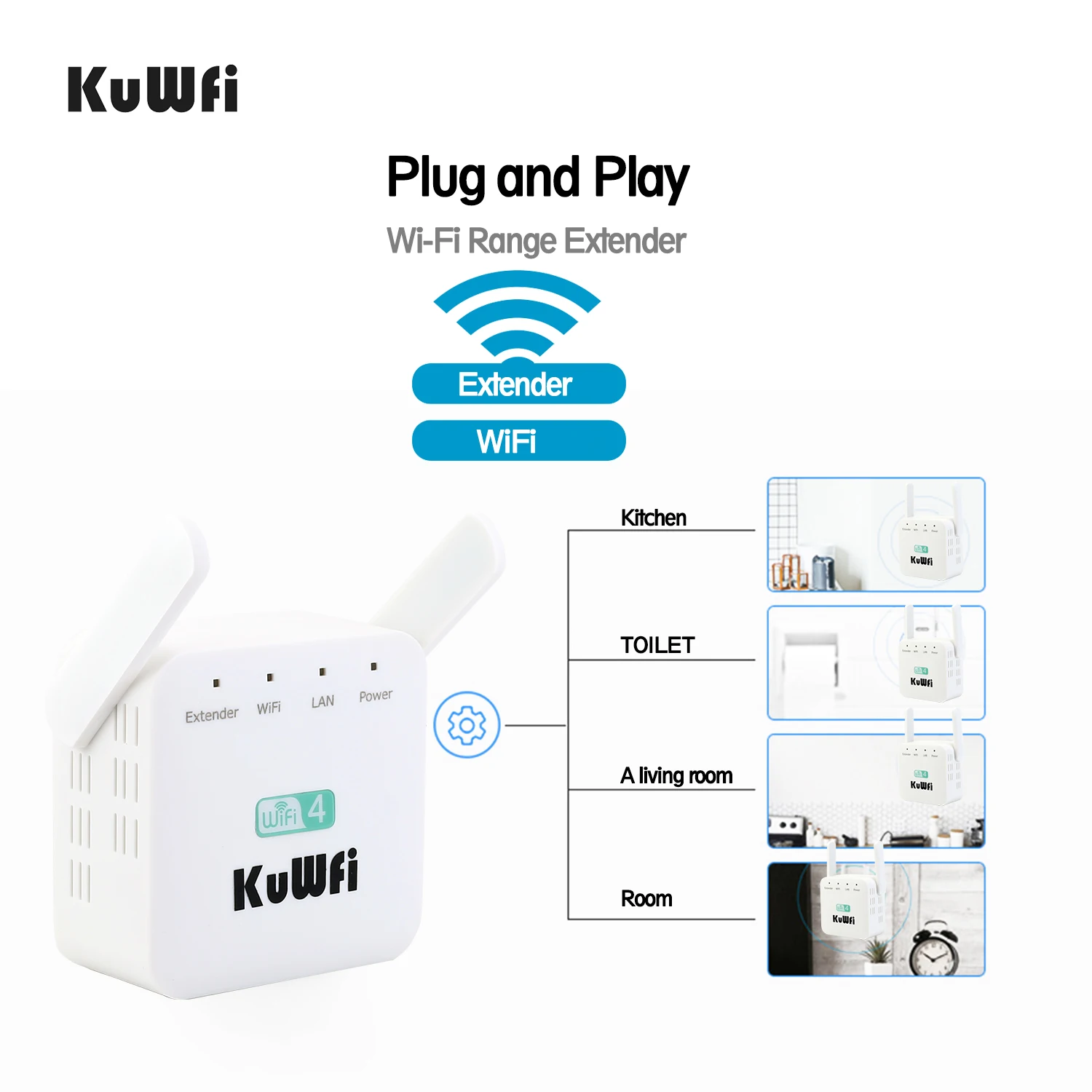 300 Мбит/с Беспроводной ретранслятор Wifi расширитель 2019 новый внешний Wi-Fi диапазона