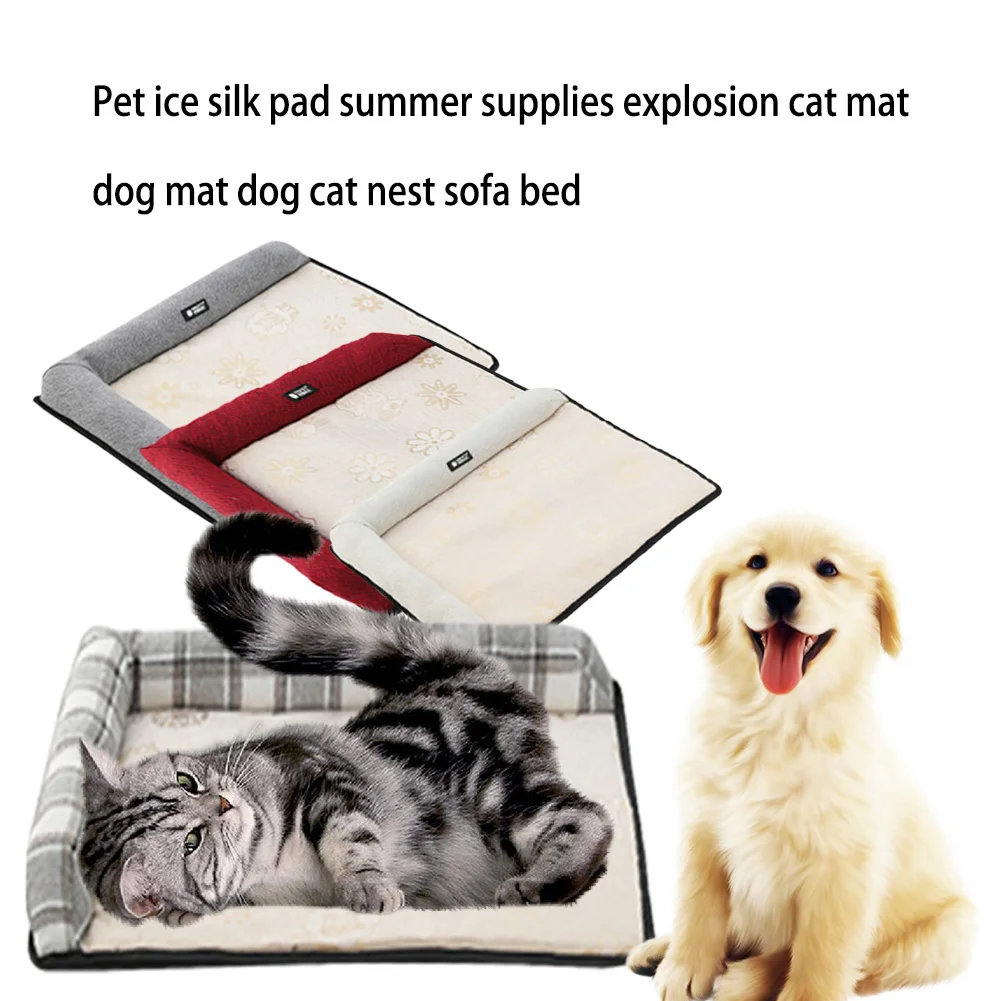 Pet вискозный коврик летний охлаждающий матрас для кровати, дивана Защита позвоночника pp чучело из хлопка подушка для собаки кошки