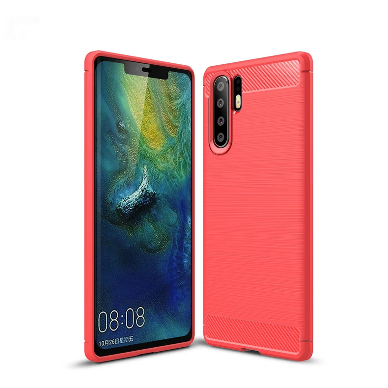 P30 Pro Защитный матовый чехол из углеродного волокна для Huawei P 30Pro силиконовый P30pro