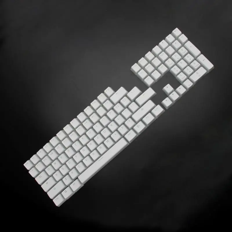 RGB 108 Keycaps ANSI макет PBT белый пудинг Двойная кожа молочный выстрел с подсветкой Keycap