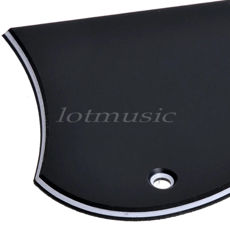 2 упаковки Mandolin Pickguard 3 слоя отверстия ABS поцарапанная пластина черная|Детали и