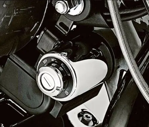 Хромированная мотоциклетная декоративная крышка с переключателем зажигания для