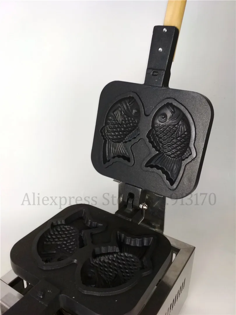 Газовые Taiyaki вафельница Нержавеющая сталь японский Стиль торт в форме рыбы