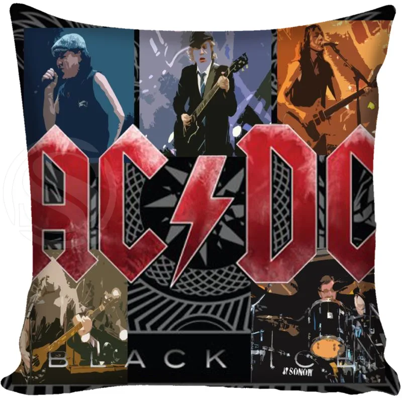 Хит, на заказ, ACDC, квадратный чехол для подушки, на заказ, на молнии, для спальни, для дома, наволочка, чехол, 35X35 см, 40x40 см