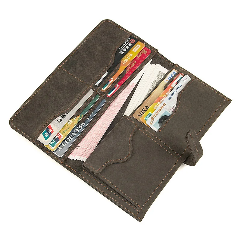 Leather Wallets Pocket Long Coin Purse Men Clutch Business Male Wallet | Багаж и сумки