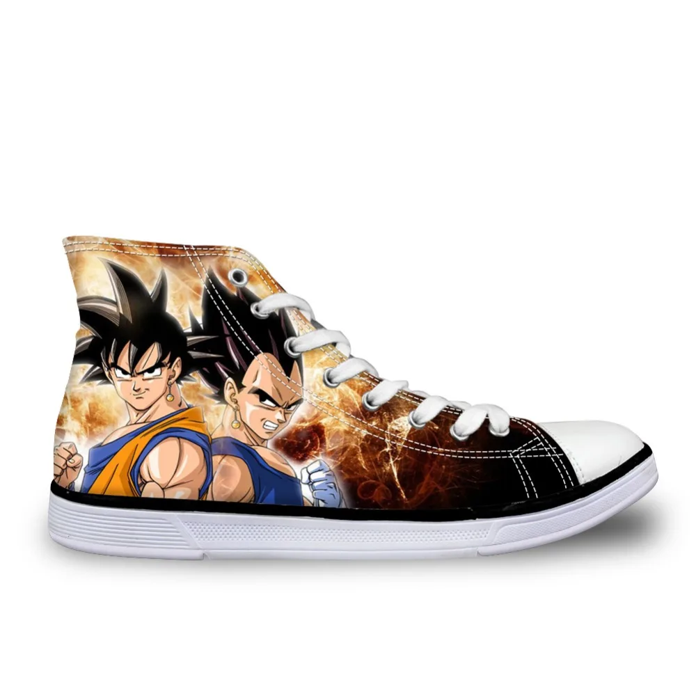 ELVISWORDS Dragon Ball Z Супер Вулканизированная Мужская обувь Потрясающие высокие Гоку удобные повседневные спортивные крутые обувь для мужчин мальчиков