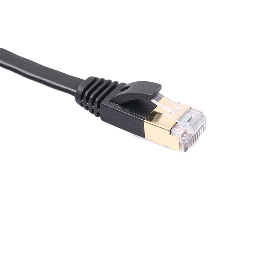REXLIS CAT7 выдвижной Ультра Плоский позолоченный CAT 7 10 гигабитный RJ45 Ethernet Кабель для