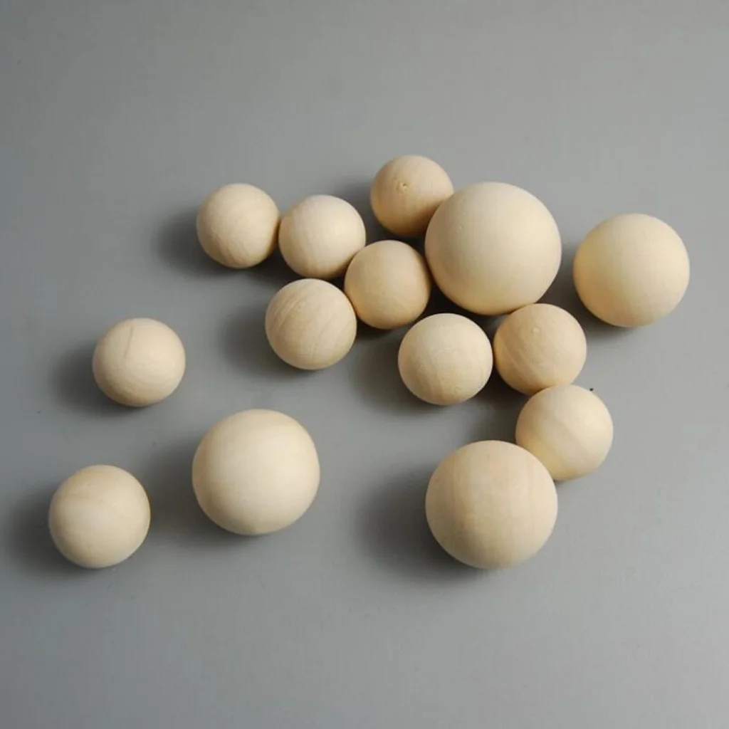 200 шт. оптовая продажа блестящие круглые бусины из натурального дерева 10 мм/14 мм