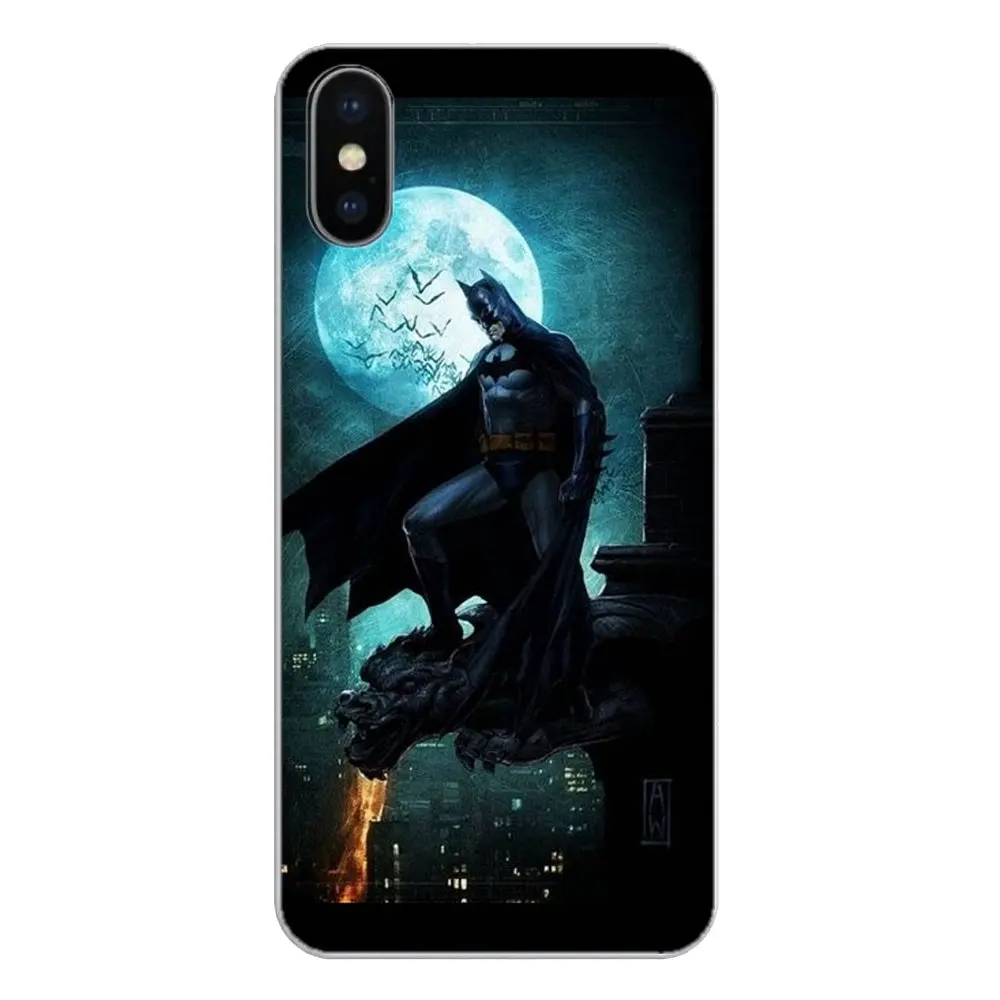 Силиконовый чехол Бэтмен супергерой для iPhone XS Max XR X 4 4S 5 5S 5C SE 6 6S 7 8 Plus Samsung Galaxy J1 J3 J5