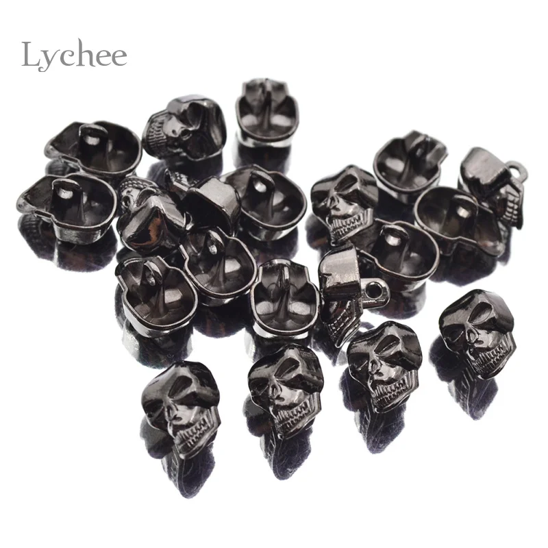2 Lychee Life 20 шт./компл. Новинка Череп хвостовик Кнопка декоративные металлические джинсовые пуговицы ремесло для шитья - Цвет: 2