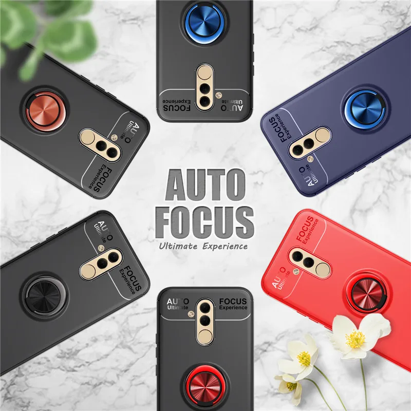 

For Huawei Mate 20 Lite Case Mate20 Lite business With finger ring Magnetism Holder Phone Back Cover For Huawei Mate20 Coque