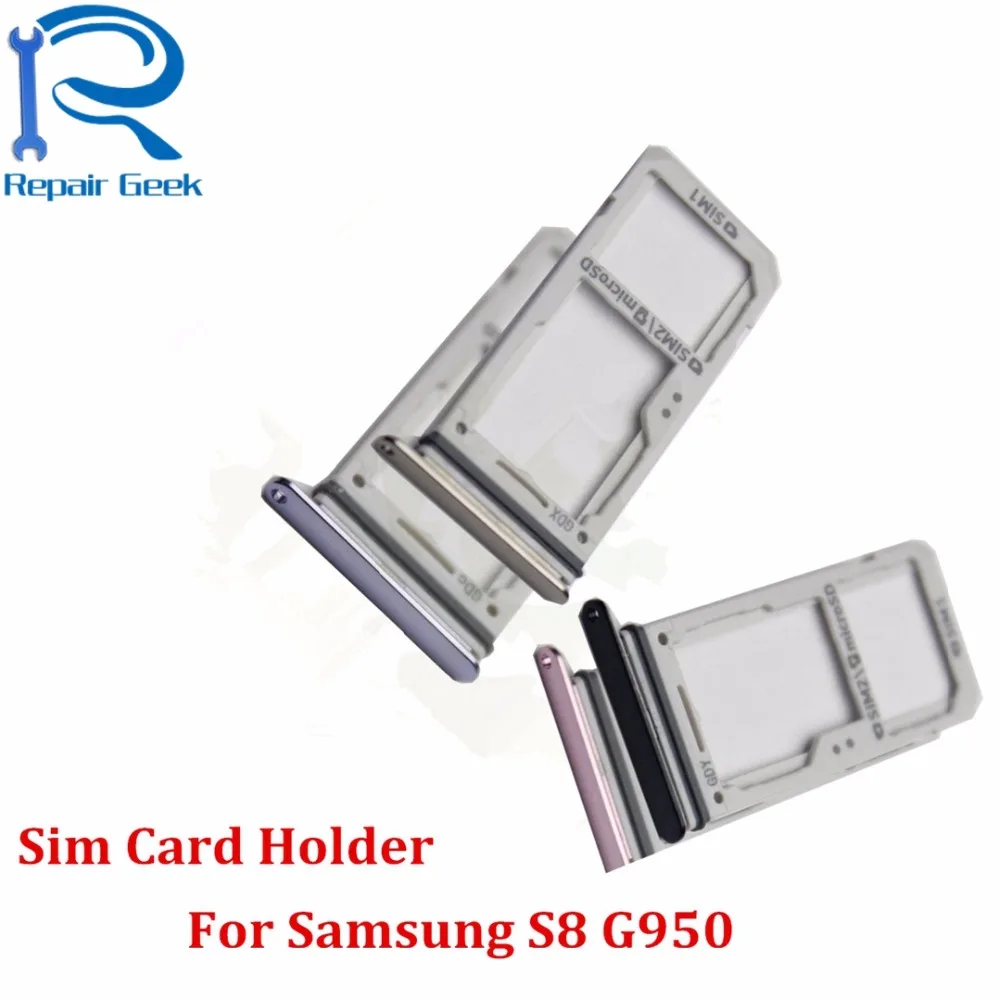 

20pcs/Lot New High Quality For Samsung Galaxy S8 G950 Dual SIM Card Holder Adapter with Micro SD Card Holder Slot Tray Replace