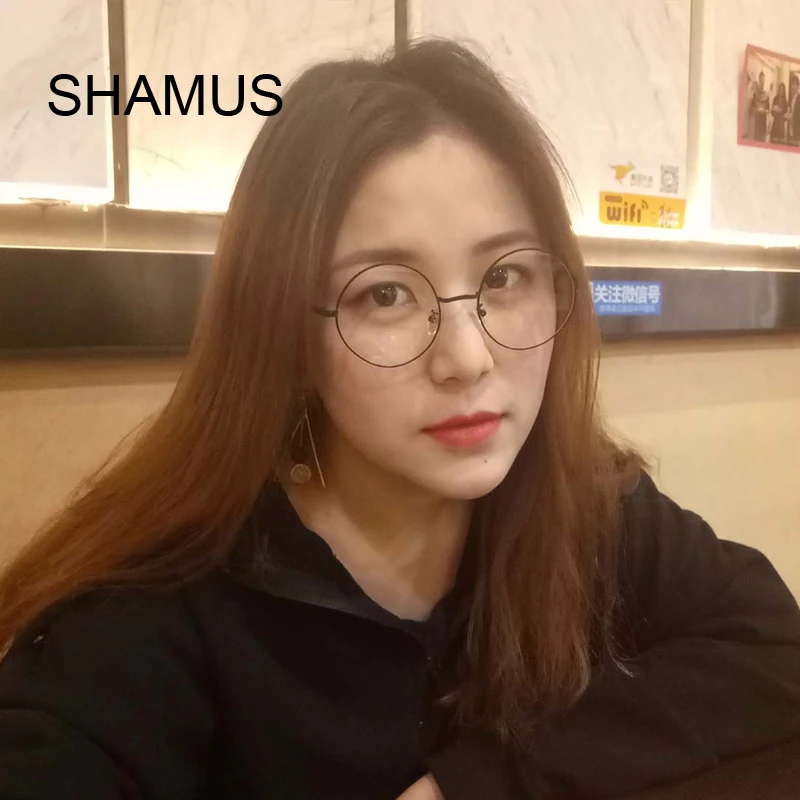 Супер светильник оптические оправы SHAMUS модные круглые очки 2017 ретро брендовые